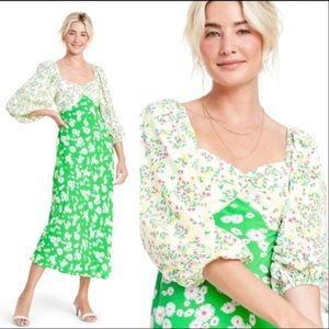 Rixo x Target Retro Floral Midi Dress
